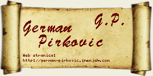 German Pirković vizit kartica